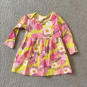 Tea Floral Long-Sleeve Kids Dress